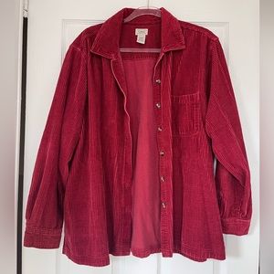 LL bean corduroy button up